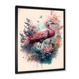 Cute Heron Floral Art VII