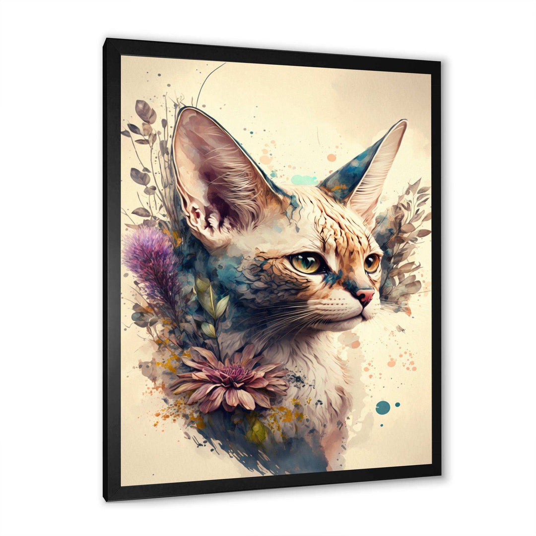 Cute Sphynx Floral Art III