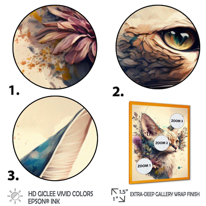 Cute Sphynx Floral Art III
