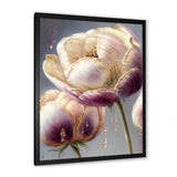 Cream And Purple Tulip II