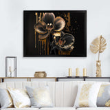 Black And Gold Orchid I