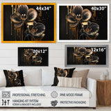 Black And Gold Orchid I