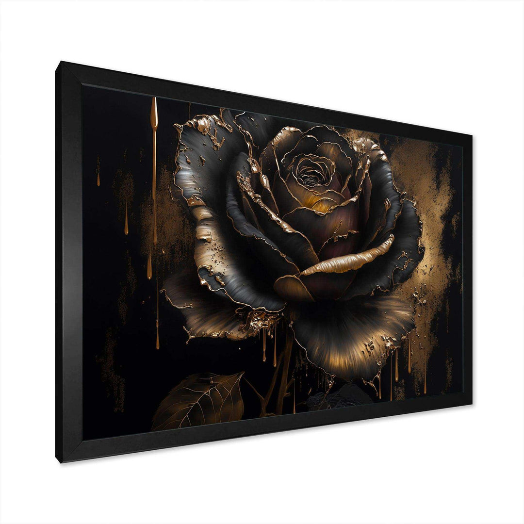 Black And Gold Rose I