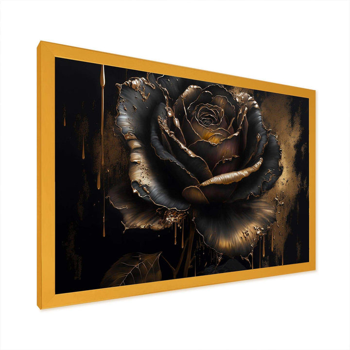 Black And Gold Rose I