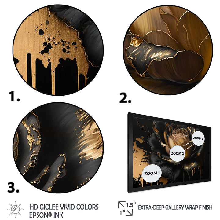 Black And Gold Rose II