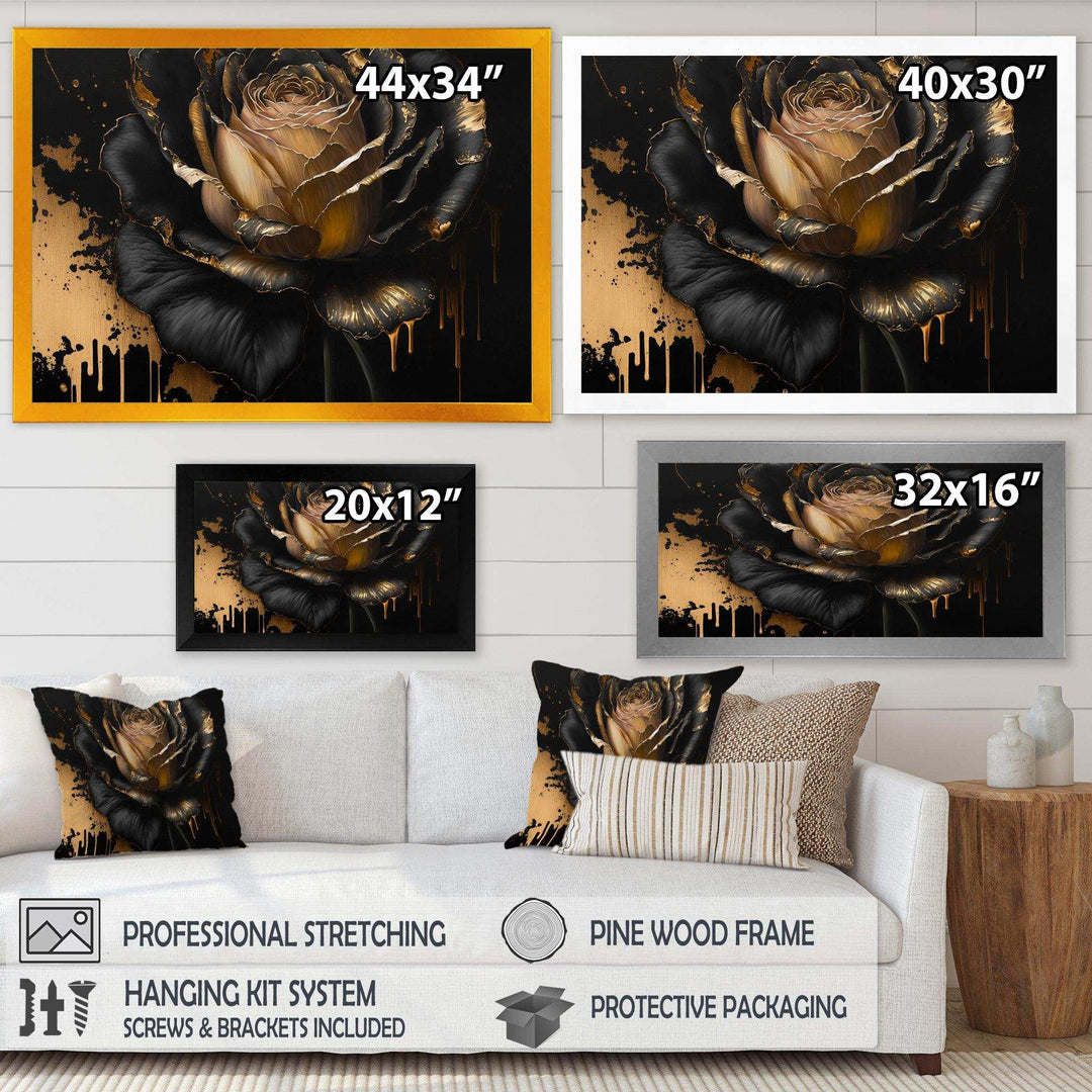 Black And Gold Rose II