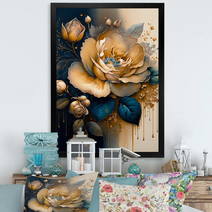 Yellow And Blue Roses I