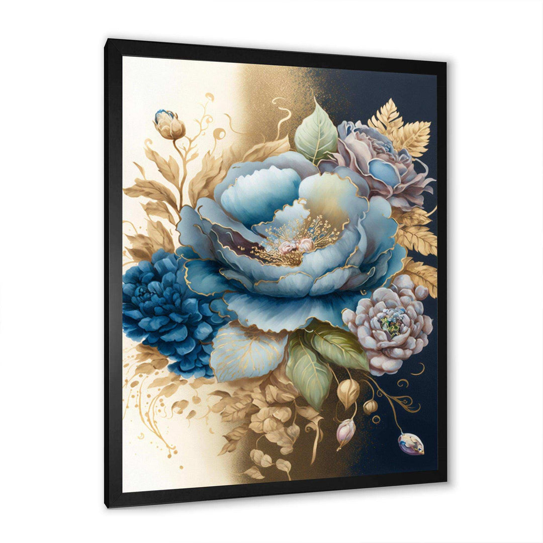 Blue And Gold Mixed Floral Bouquet III