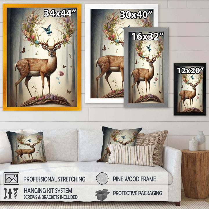 Deer With Blooming Antlers III