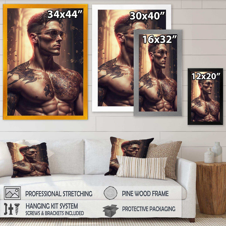 Fashion Muscular Man With Sun Glasses 1 I