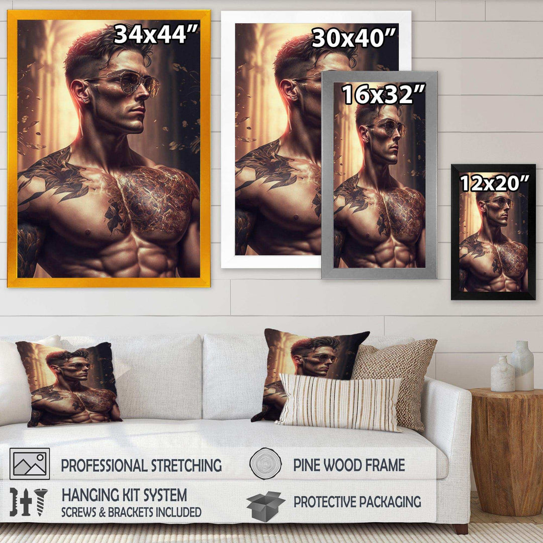 Fashion Muscular Man With Sun Glasses 1 I