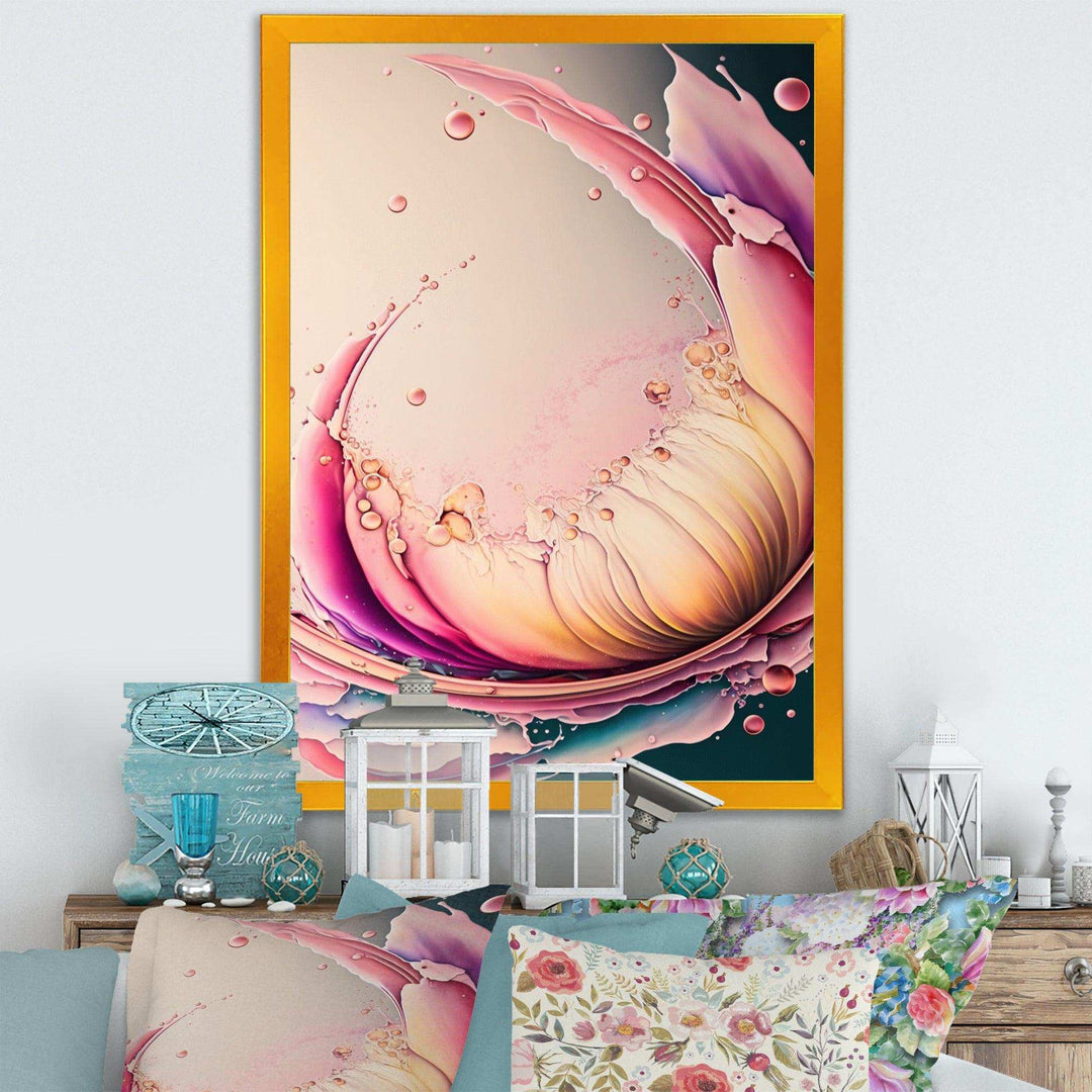 Multicolor Liquid Ink Tulip Flowers IV