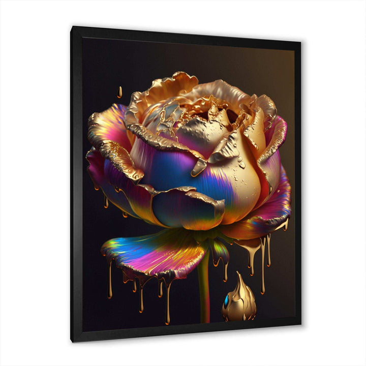 Rainbow Peony Liquid Gold Drips Hyper I