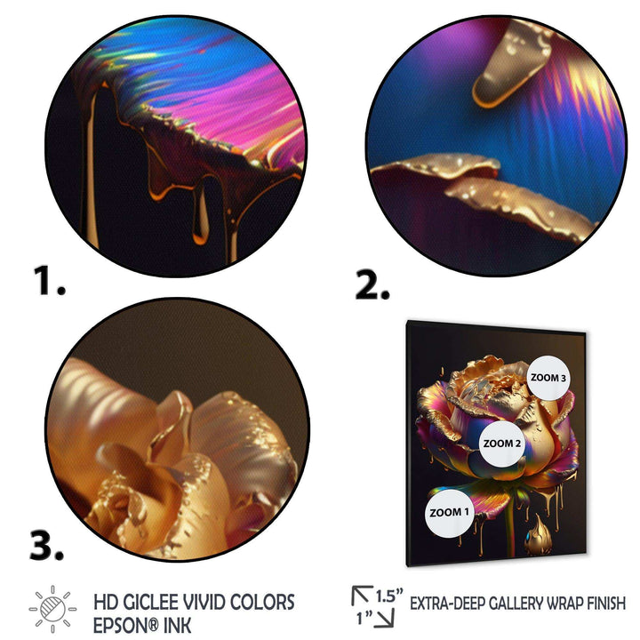 Rainbow Peony Liquid Gold Drips Hyper I