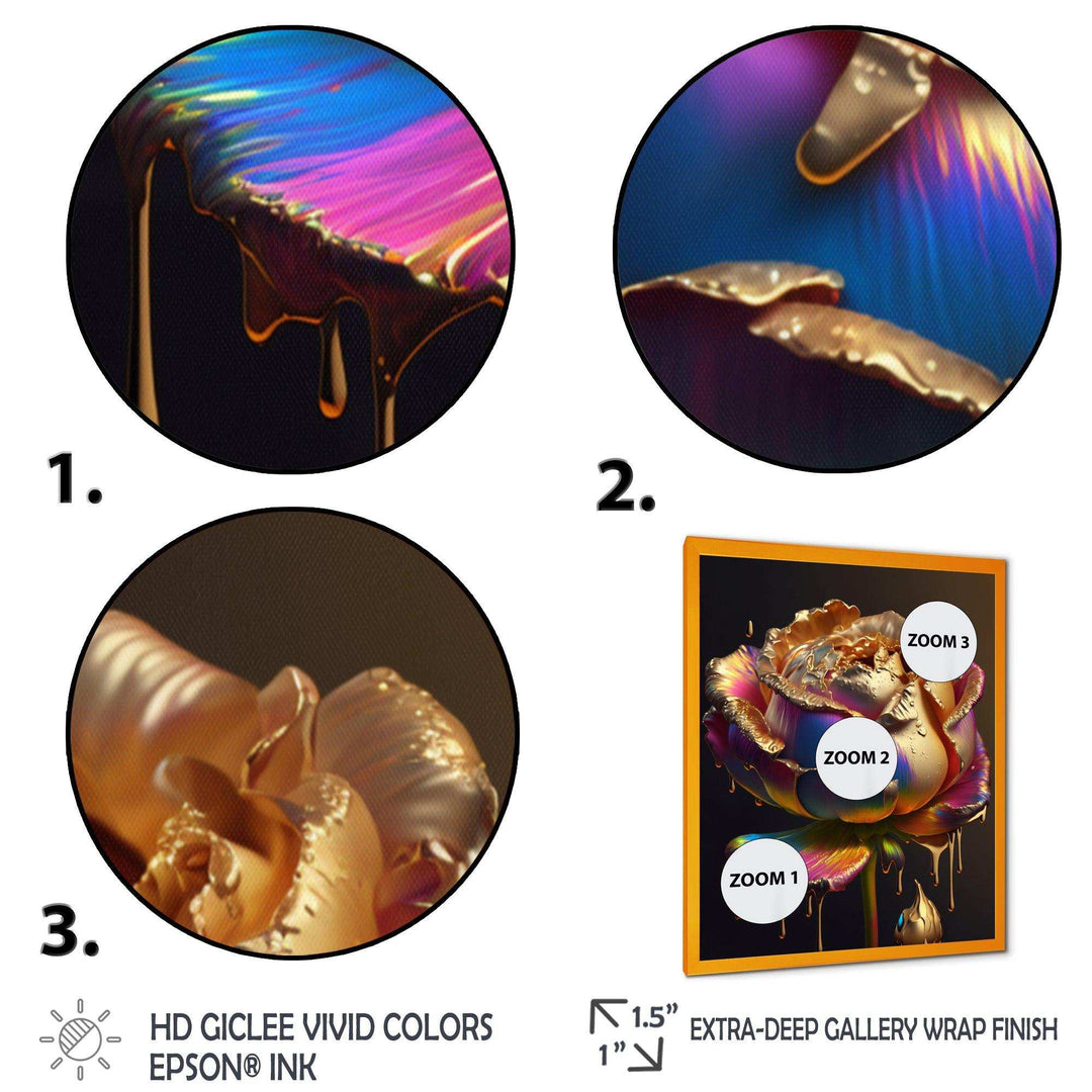 Rainbow Peony Liquid Gold Drips Hyper I