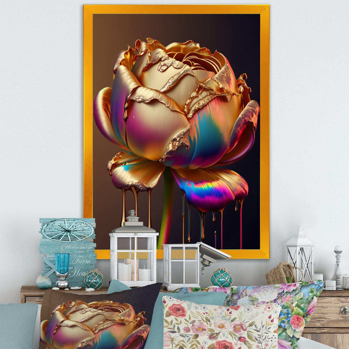 Rainbow Peony Liquid Gold Drips Hyper II