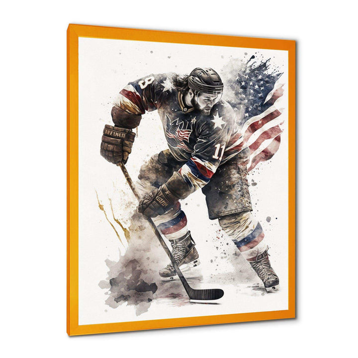 Usa Hockey Player In Action II
