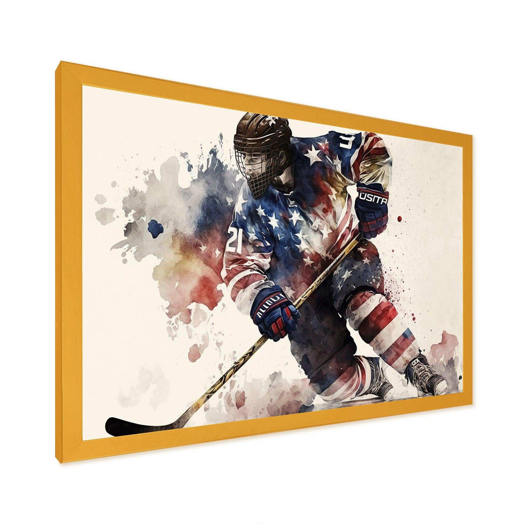 Usa Hockey Player In Action III