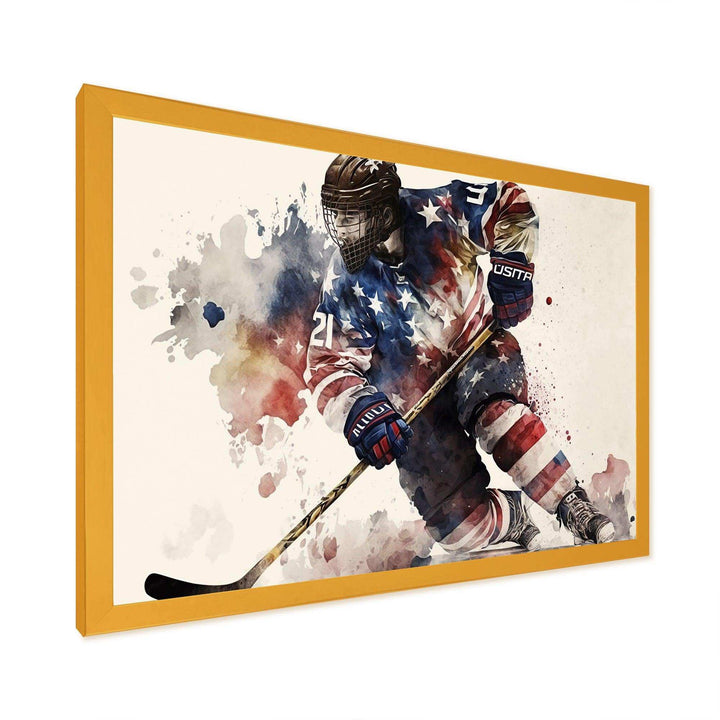 Usa Hockey Player In Action III