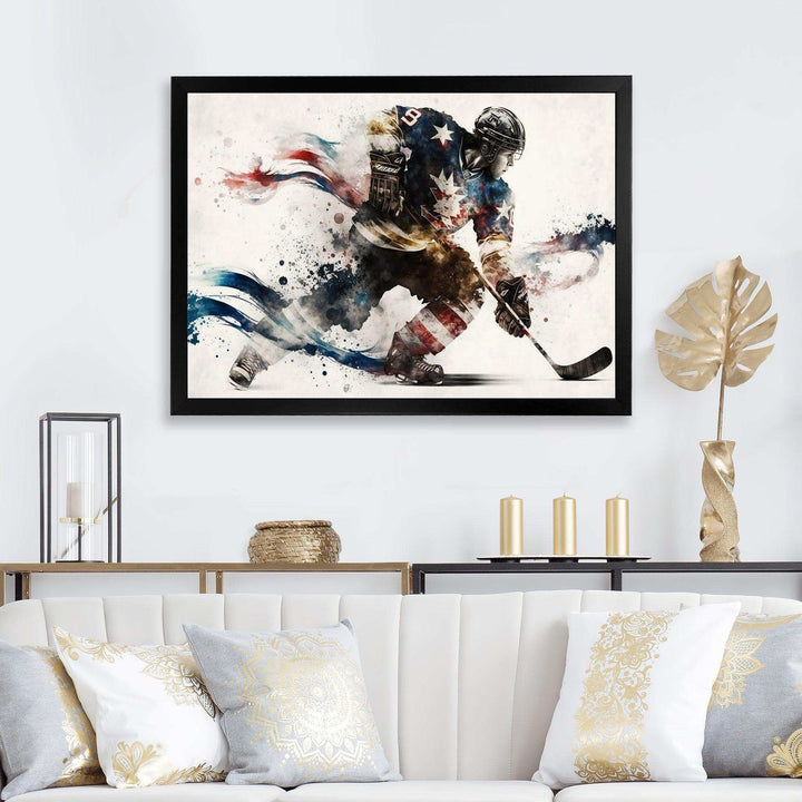 Usa Hockey Player In Action VI