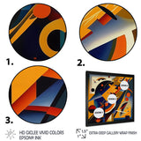 Multicolor Geometric Orange Shapes IV