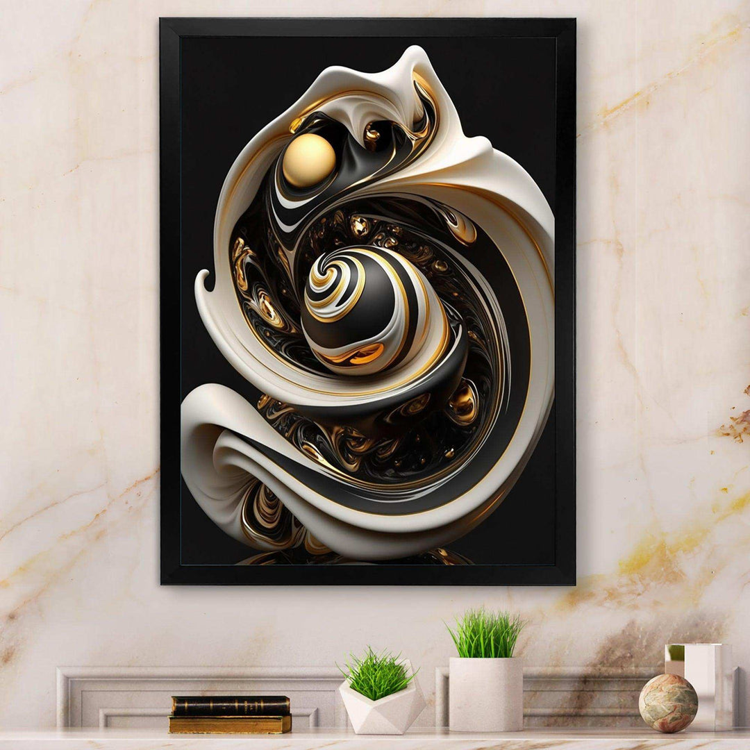 Liquid White Stained Glass V - Modern Wall Art Prints