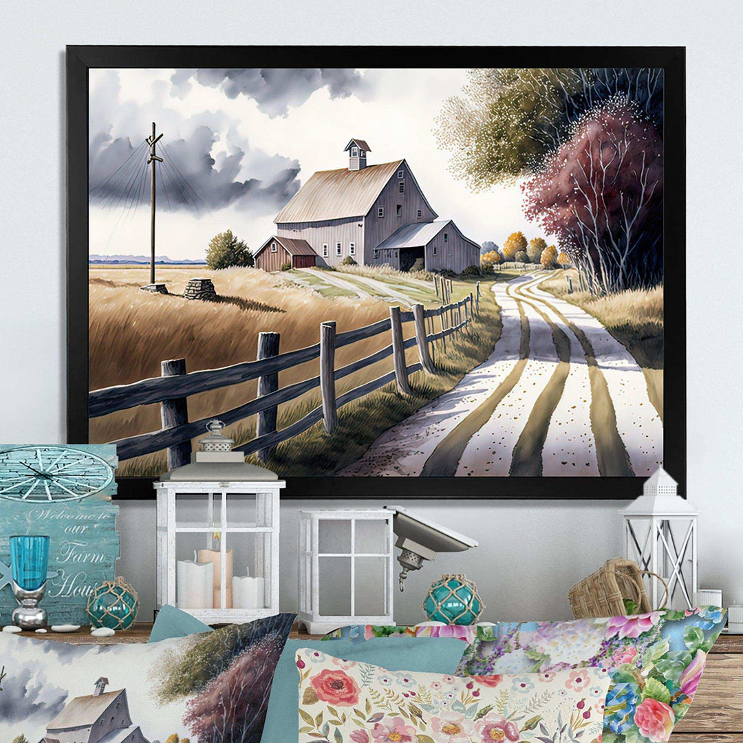 Calm Red Barn In Spring VII