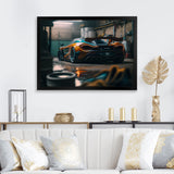 720 In Underground Garage Framed Print Vibrant Gold - 1.5"Width