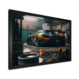 720 In Underground Garage Framed Print Vibrant Black - 1.5"Width