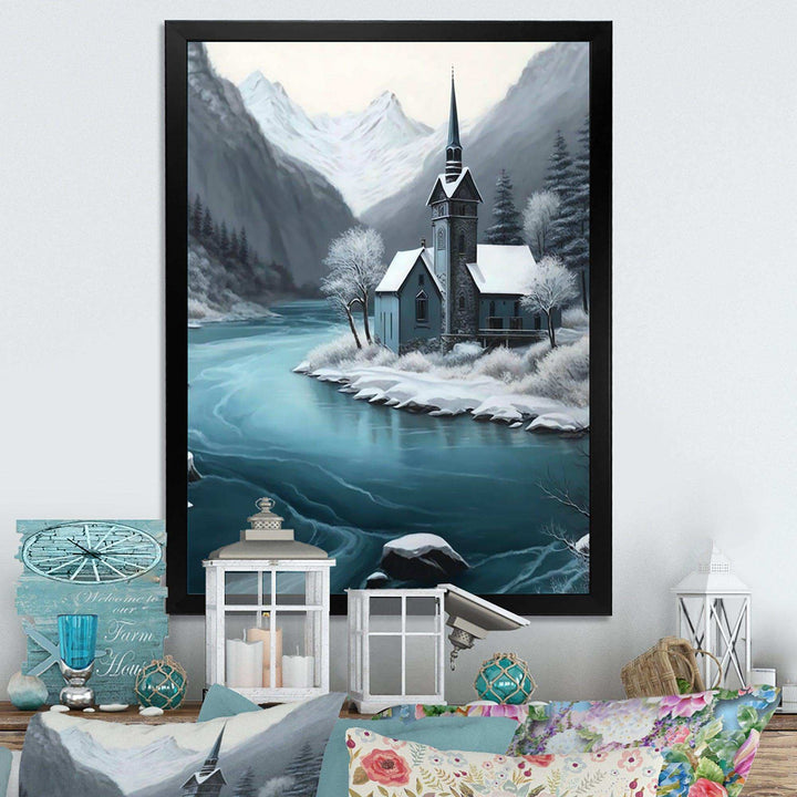 Church On A Lake In Winter III