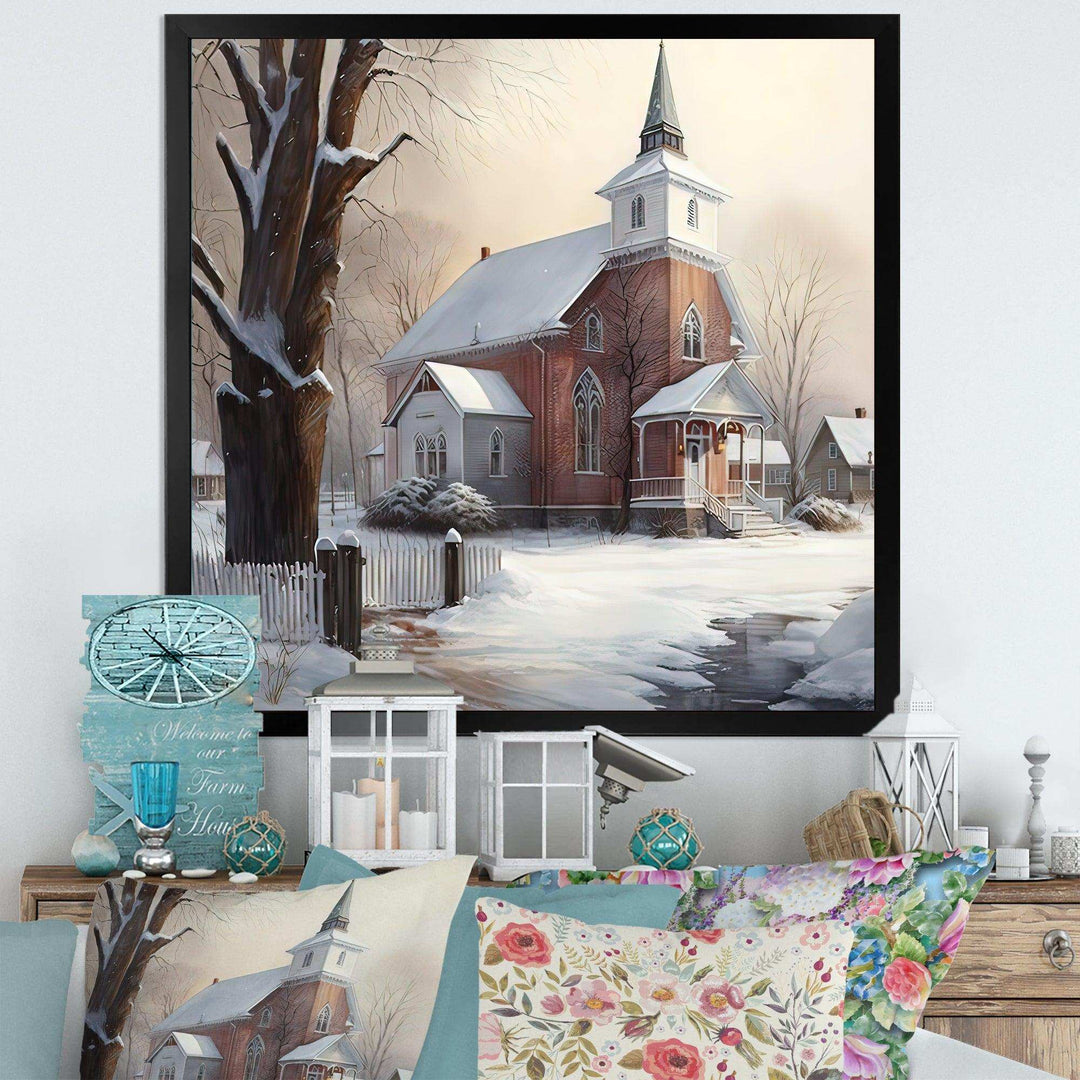 Church In Country During Winter II