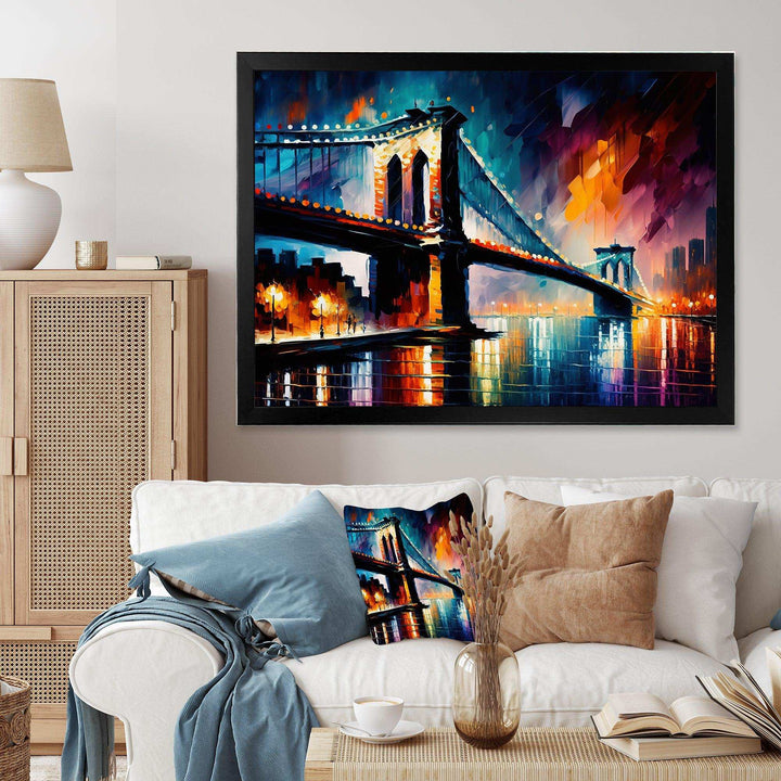Colorful Brooklyn Bridge