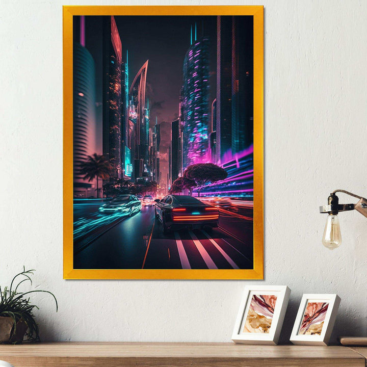 Futuristic Miami Neon Art II