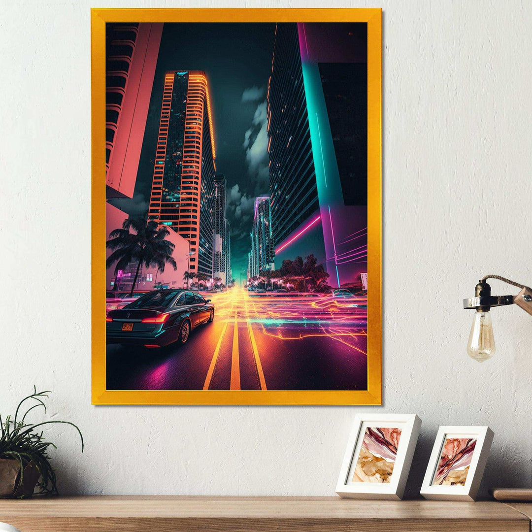 Futuristic Miami Neon Art V