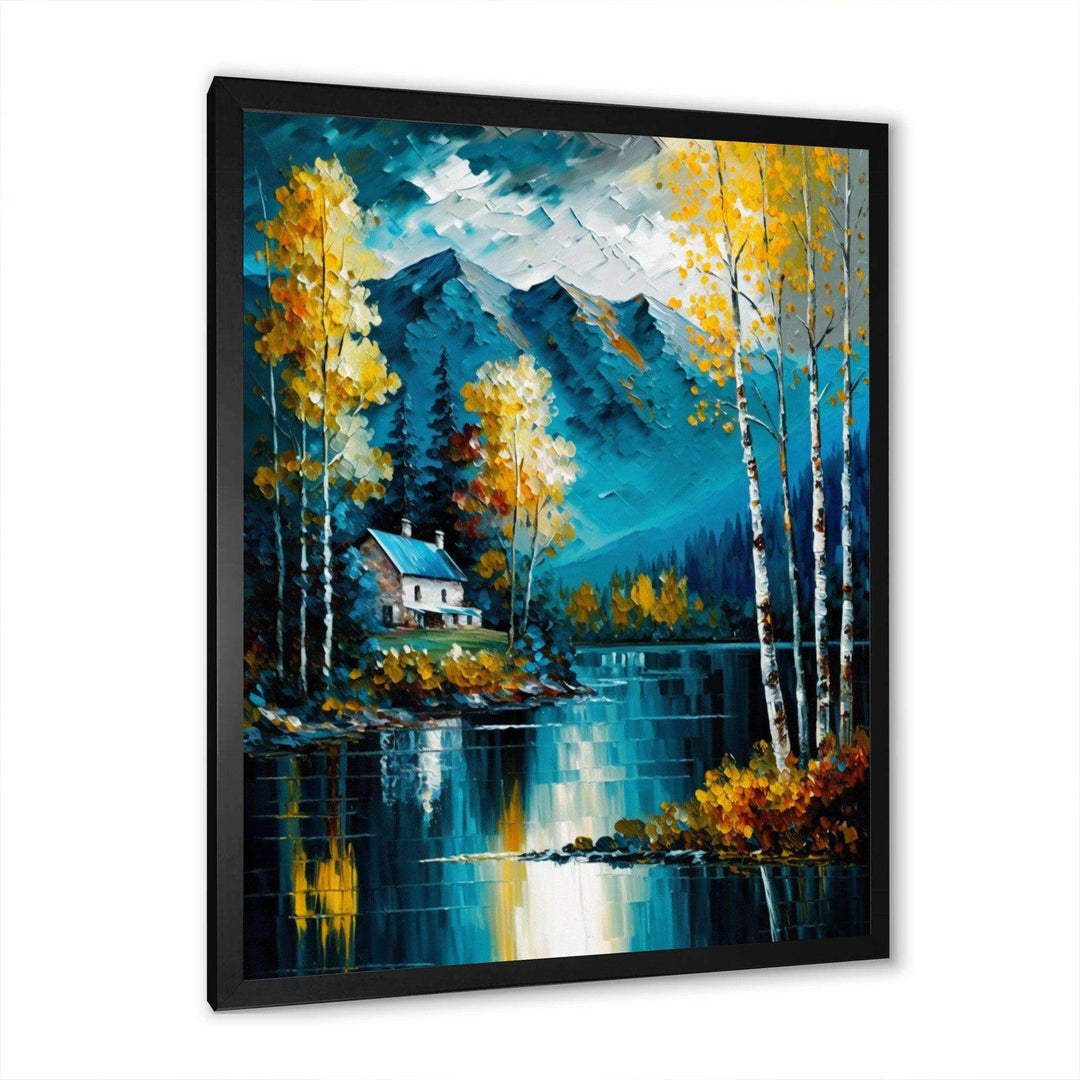 Cabin By A Lake In Fall I