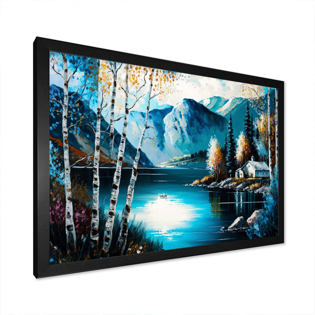 Cabin By A Lake In Fall II