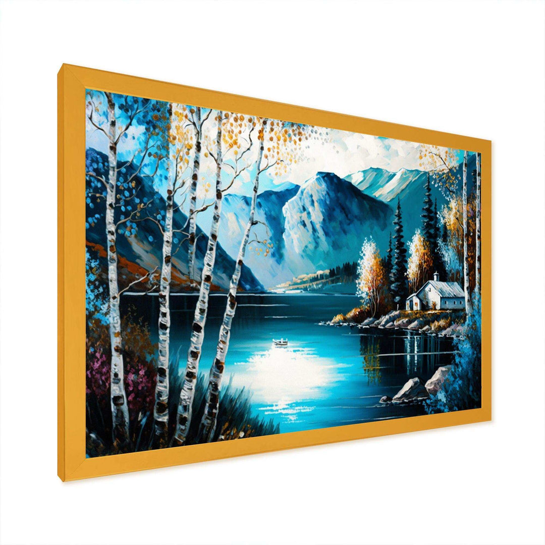 Cabin By A Lake In Fall II