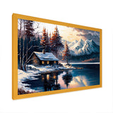 House On The Lake In Winter