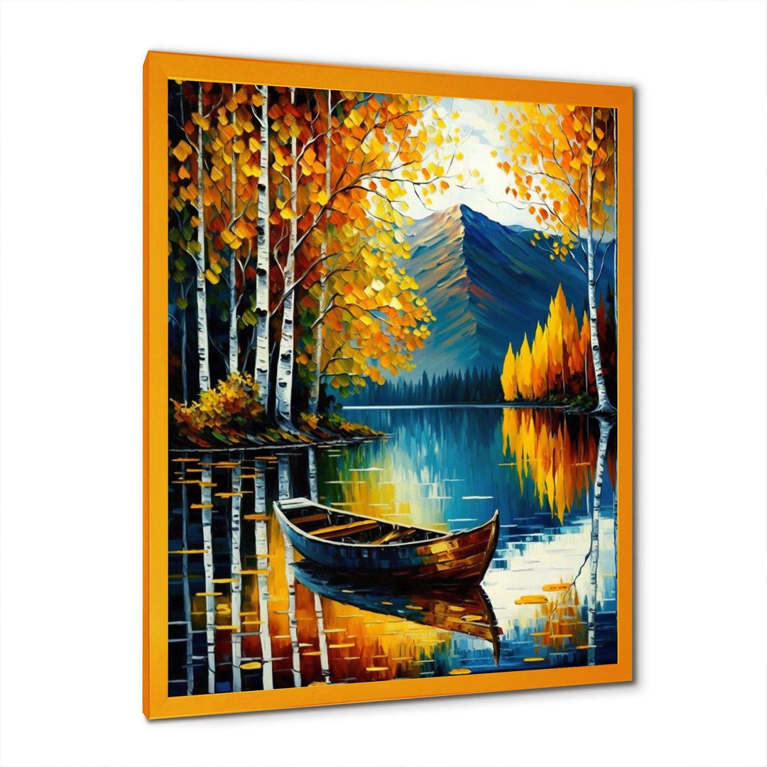 Small Boat On Lake In Fall I
