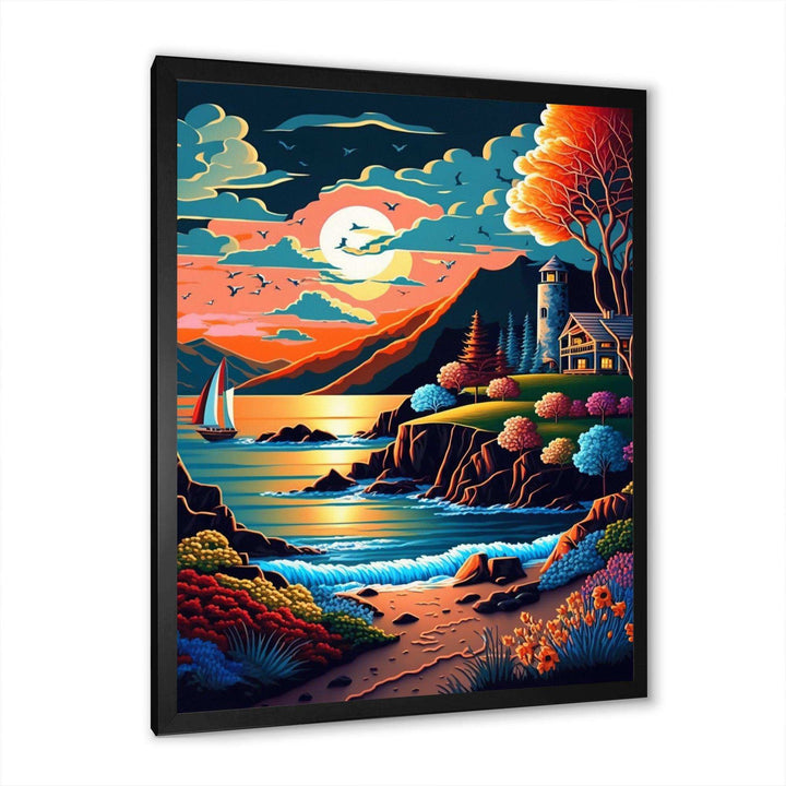 Sunset In Modern Vector Style III