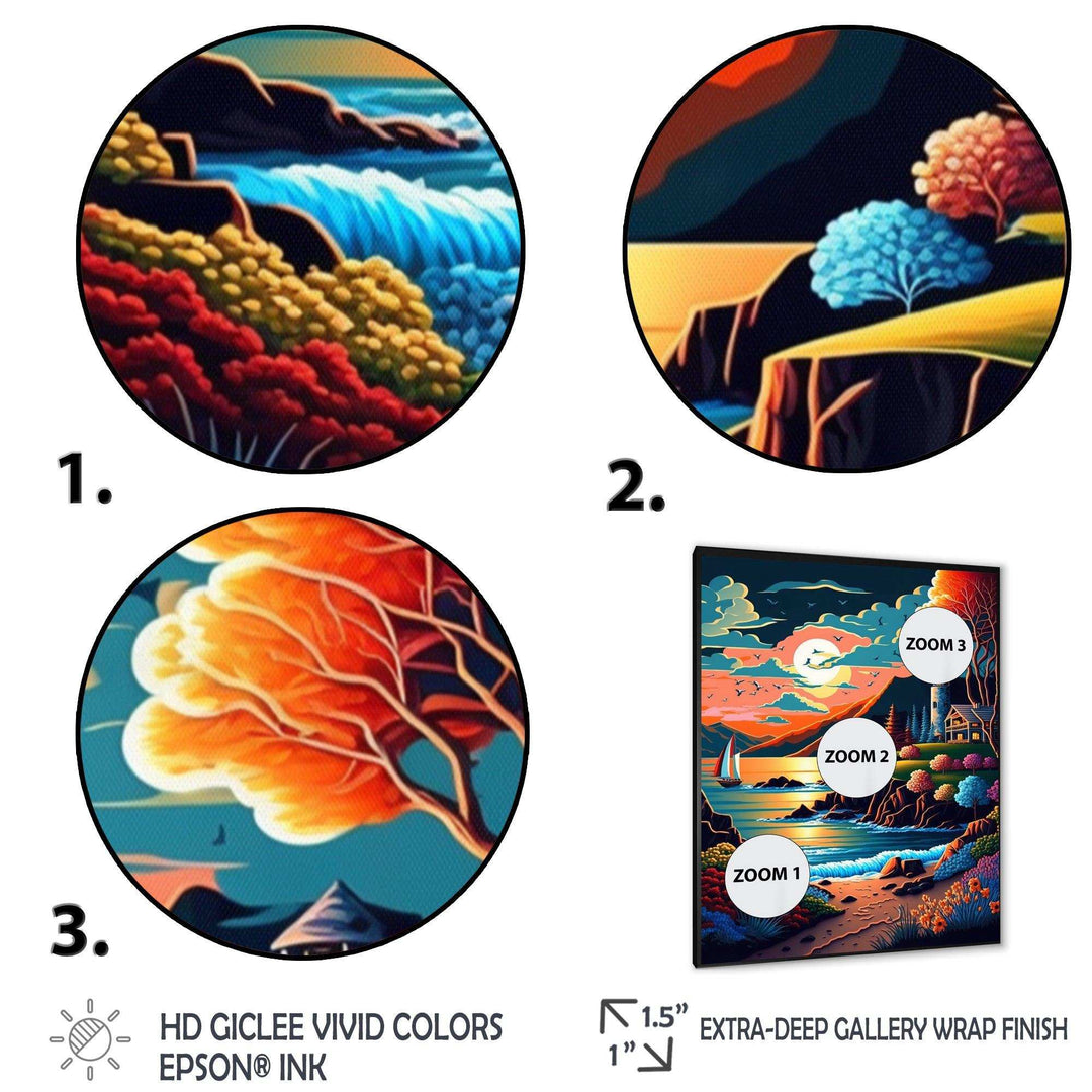 Sunset In Modern Vector Style III