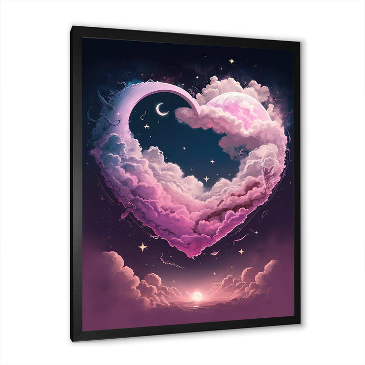 Cotton Candy Cloud Heart II - Modern Canvas Wall Art