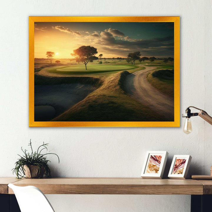 Golf Course At Sunset I