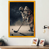 Spaceman Playing Hockey