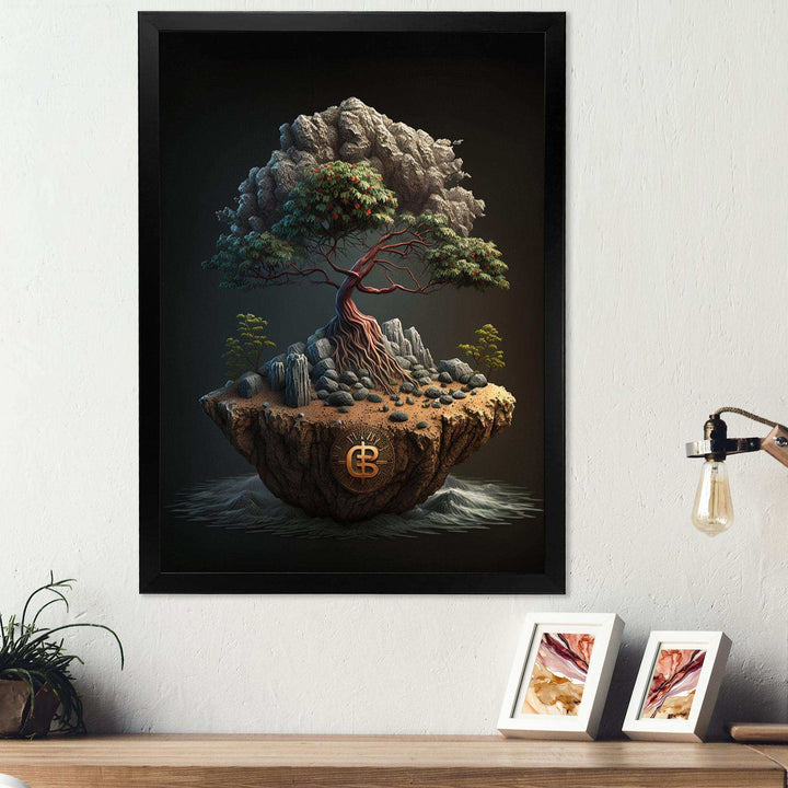 Bonsai Tree On Rocks II
