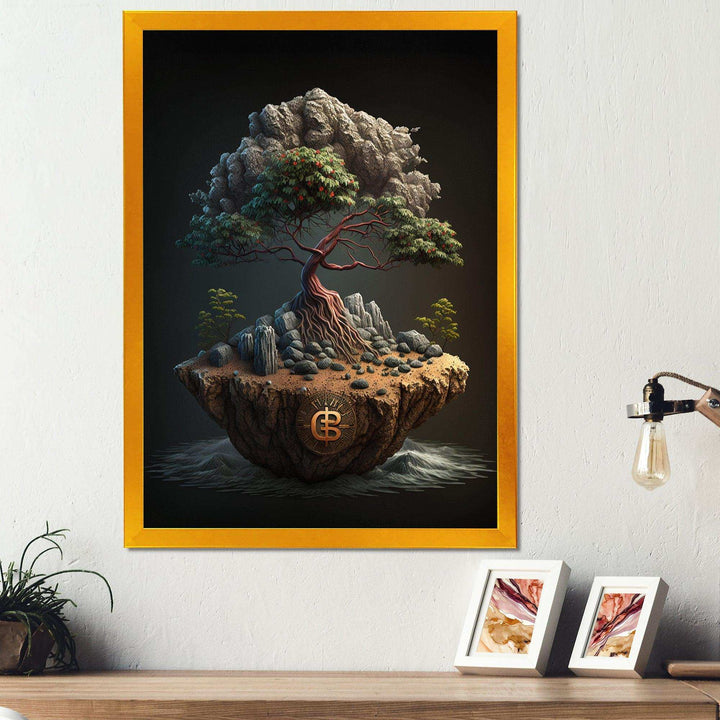 Bonsai Tree On Rocks II