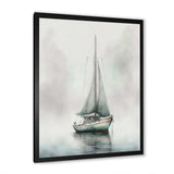 Sailboat Anchored In Fog