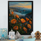 Orange Flowers By The Coast I