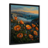 Orange Flowers By The Coast I