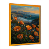 Orange Flowers By The Coast I